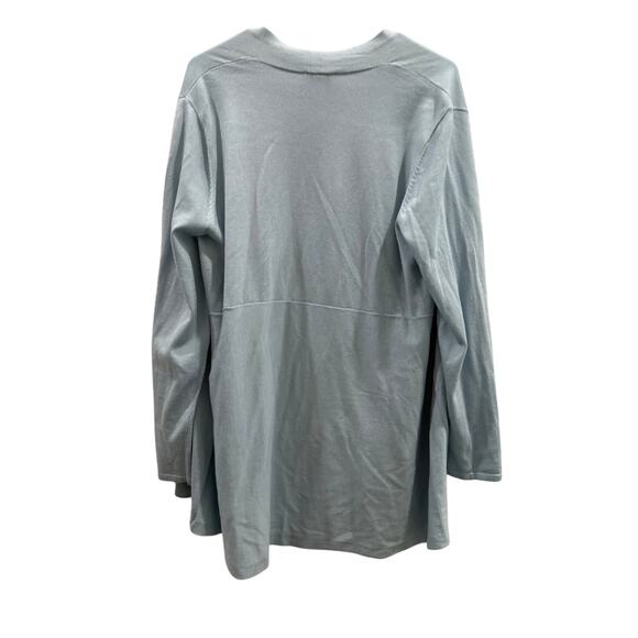 J. Jill Women’s Blue Cardigan Open Front Long Sleeve Wool Blend Size Large - Picture 2 of 5